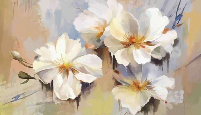 Painting of Flowers Wallpaper