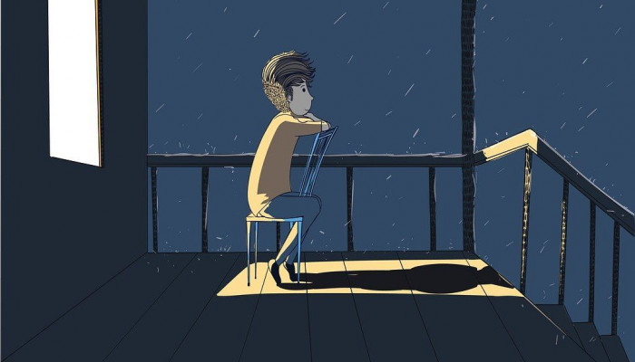 Alone Cartoon Wallpaper
