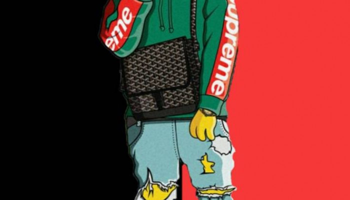 Supreme Bart Wallpaper