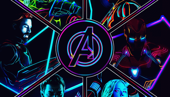 Avengers Neon Wallpaper