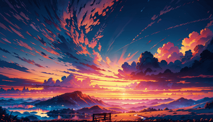 Sunset Anime Wallpaper