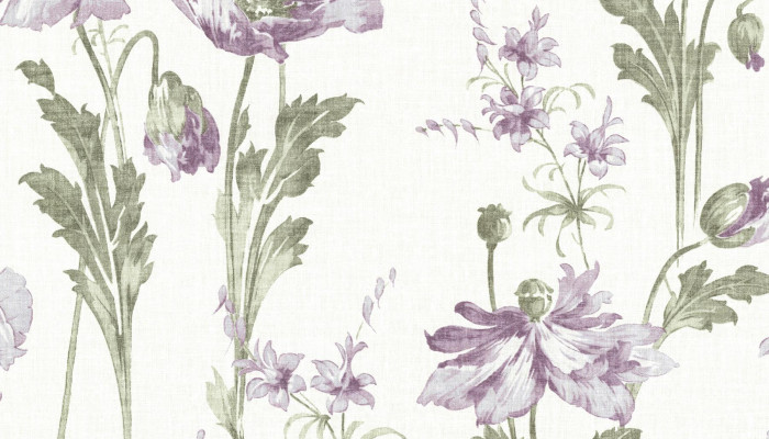 Lavender Floral Wallpaper