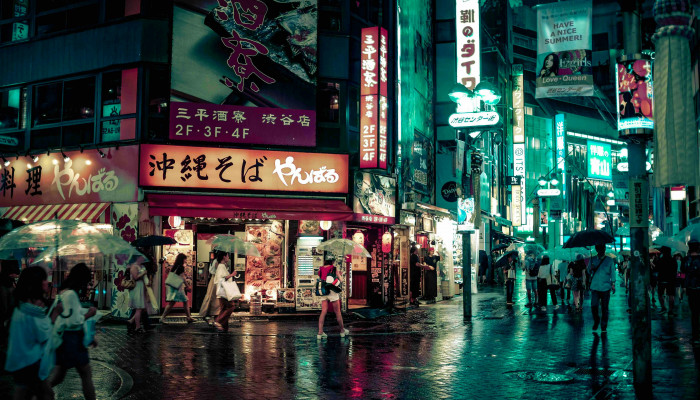 Tokyo Night Street Wallpaper