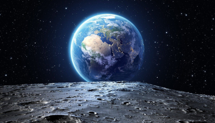Earth and Moon Wallpaper