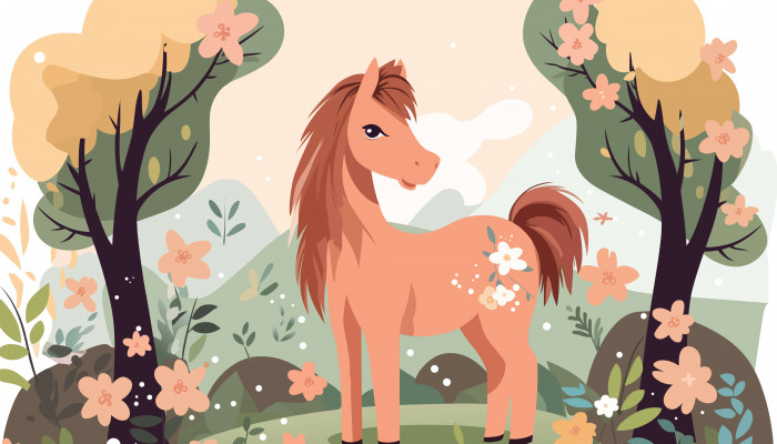 Cartoon Horse Wallpaper