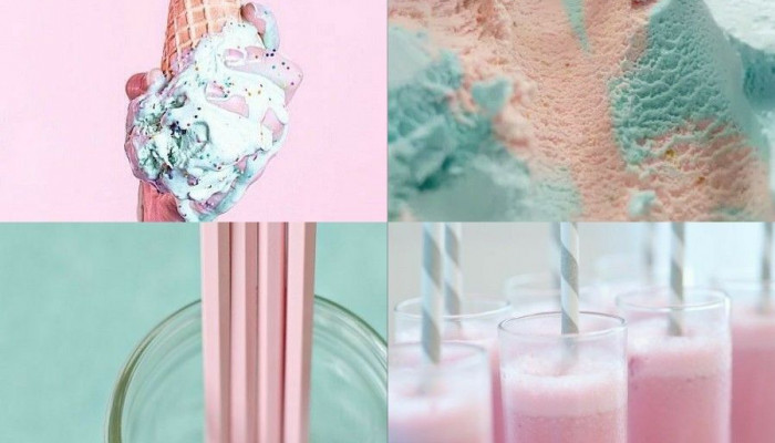 Mint and Pink Wallpaper