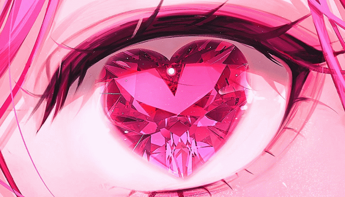 Pink Anime Eyes Wallpaper