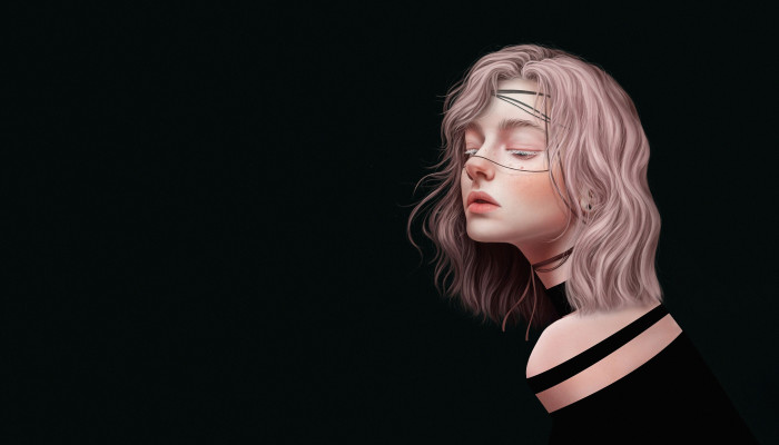 OLED Girl Wallpaper