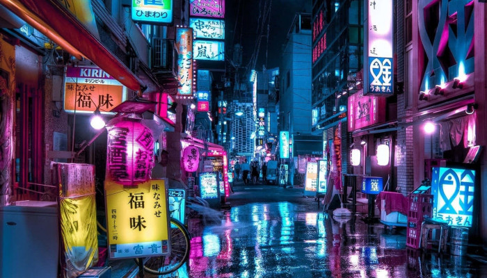 Neon Japan Wallpaper