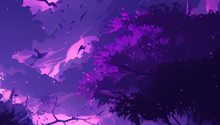 Purple Aesthetic Anime Wallpaper