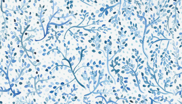 Blue Patterned Wallpaper