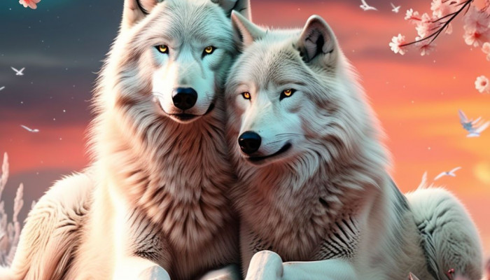 Wolf Couple Wallpaper