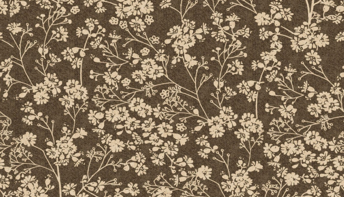 Vintage Brown Floral Wallpaper