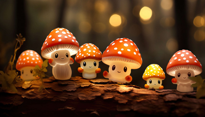 Kawaii Mushroom Wallpaper