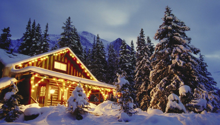 Christmas Mountain Wallpaper