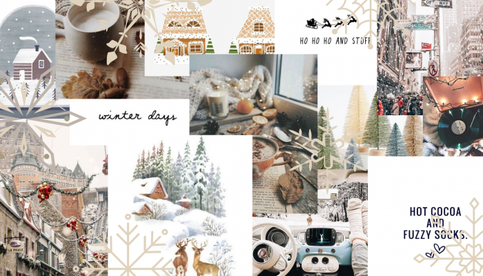 Winter Collage Desktop Wallpaper