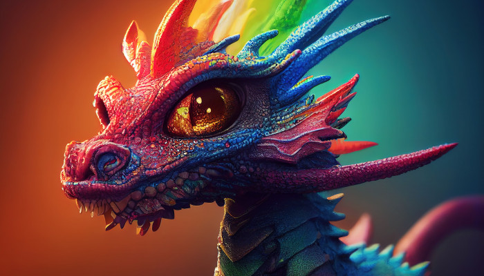 Rainbow Dragon Wallpaper