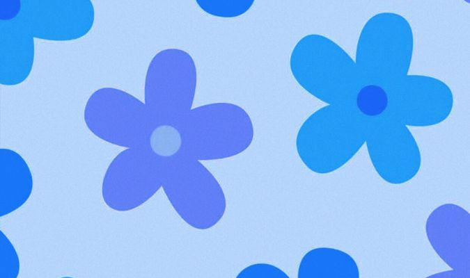 Blue Flower Aesthetic Wallpaper