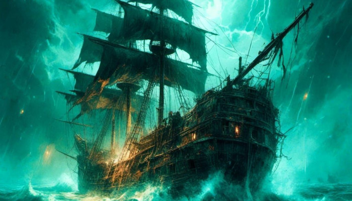 Scary Pirate Ship Wallpaper