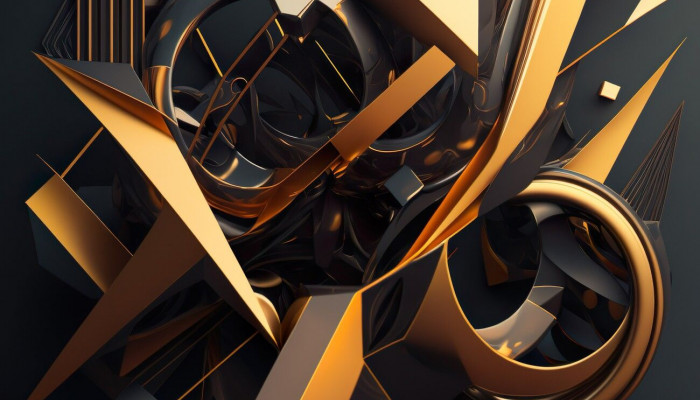 Black and Gold Abstract Wallpaper