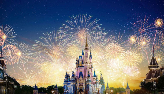 Disney Castle Fireworks Wallpaper