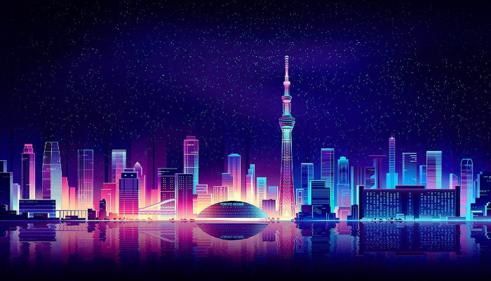 Neon Purple Desktop Wallpaper