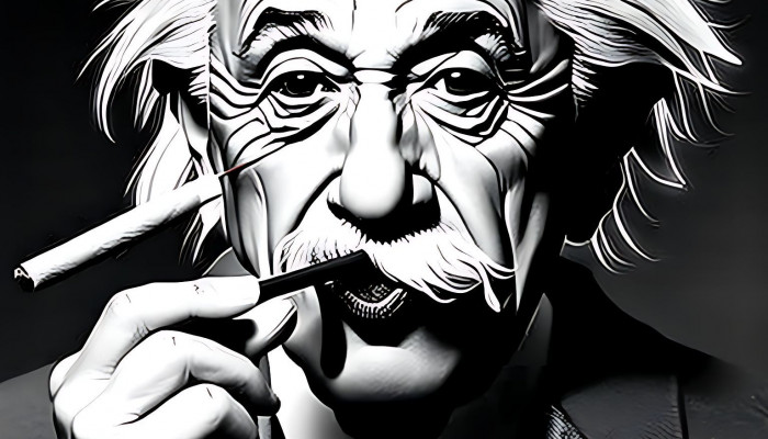 Einstein Smoking Wallpaper