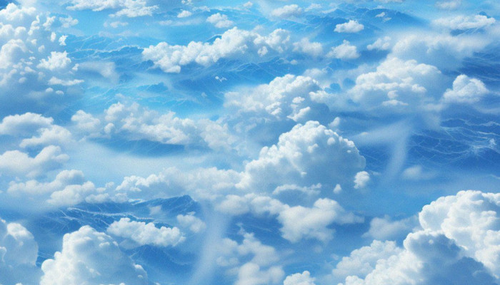 Blue Clouds Aesthetic Wallpaper
