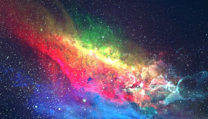 Rainbow Space Wallpaper