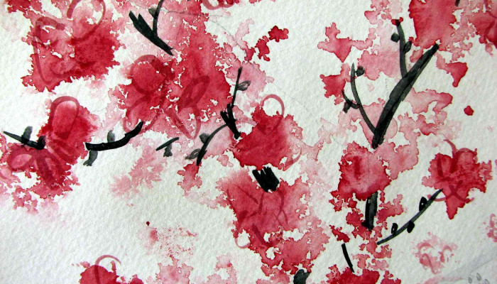 Watercolor Cherry Blossom Wallpaper