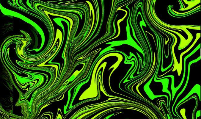 Neon Green Black Wallpaper