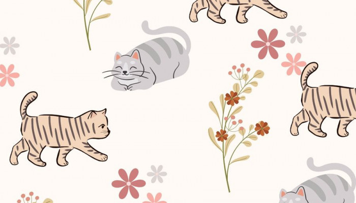 Cat Print Wallpaper