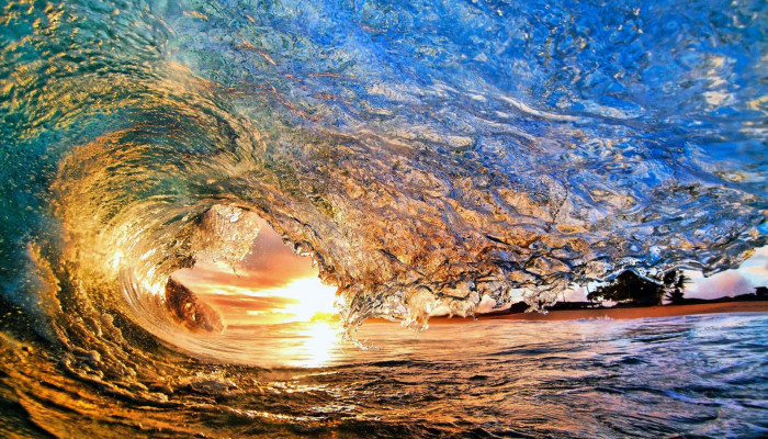 Wave Sunset Wallpaper