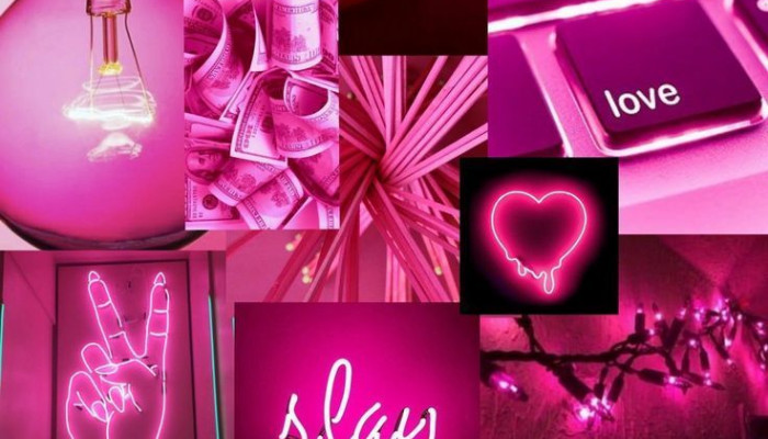 Aesthetic Dark Pink Wallpaper