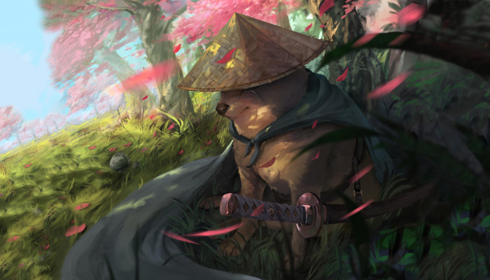 Samurai Dog Wallpaper