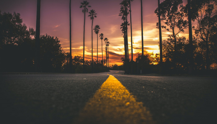 Evening Road Wallpaper