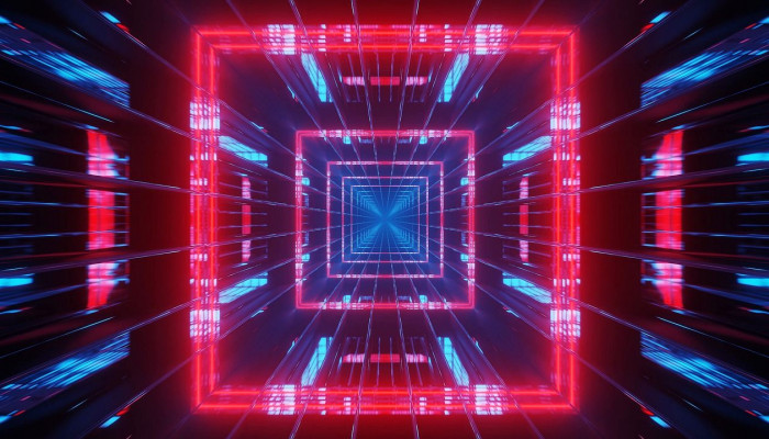 Blue and Red Neon Wallpaper