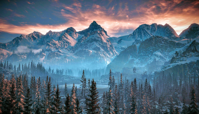 Mountains and Trees Wallpaper